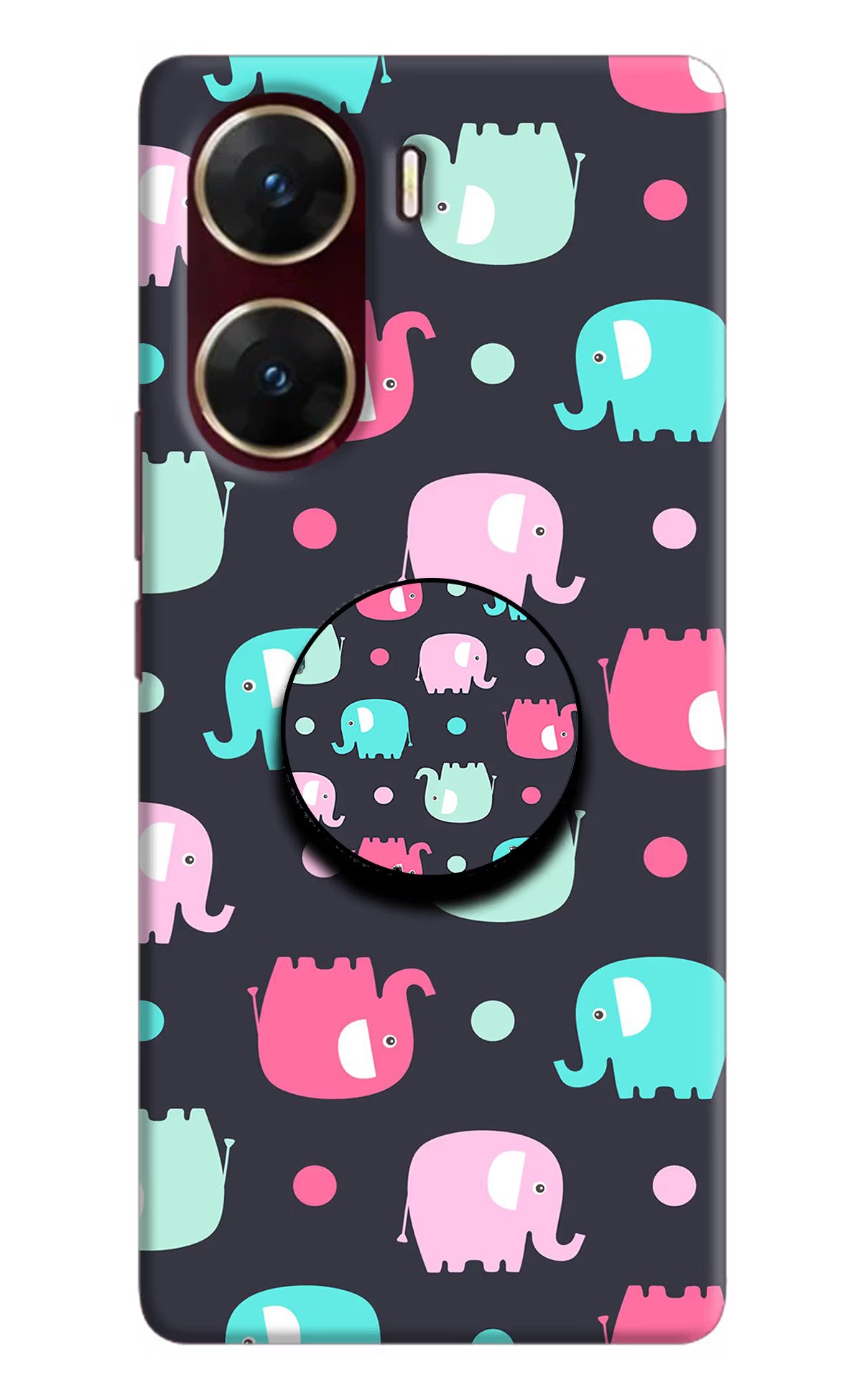 Baby Elephants Vivo V29E Pop Case by Casekaro