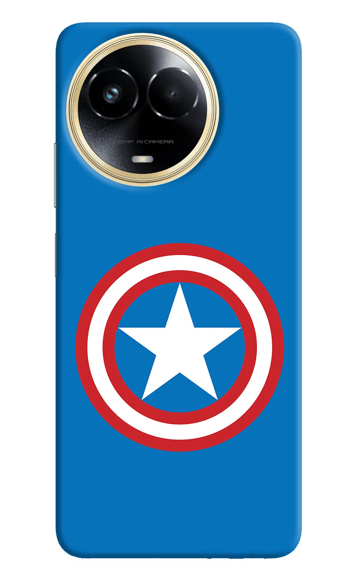 Captain America Logo Realme 11 5G/11X 5G/C67 Hard Case Back Cover by Casekaro