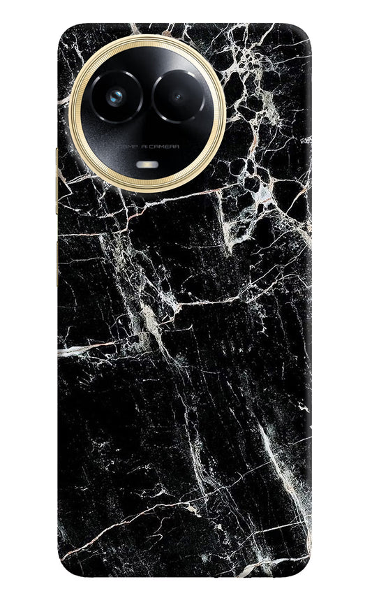 Black Marble Texture Realme 11 5G/11X 5G/C67 Hard Case Back Cover by Casekaro