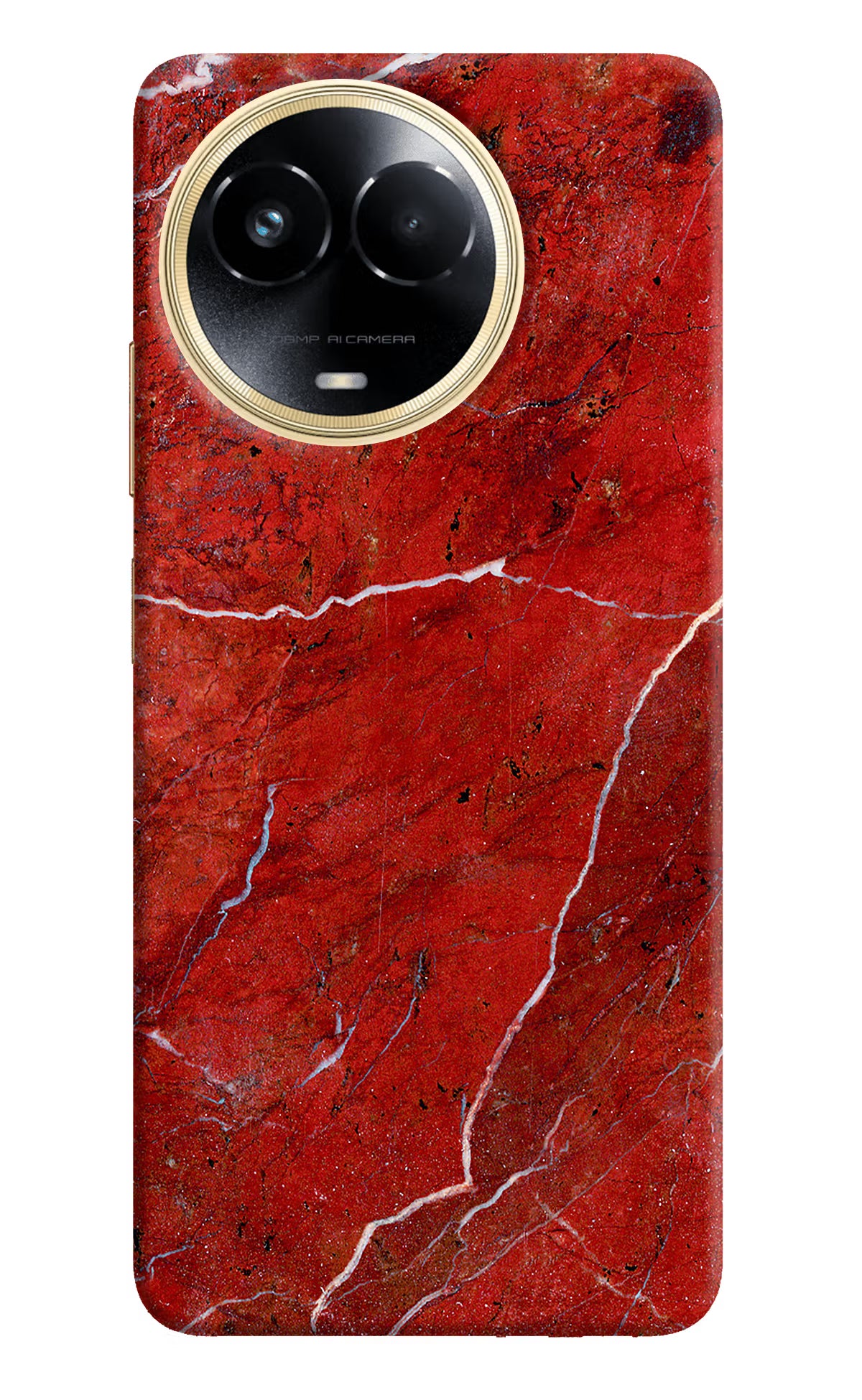 Red Marble Design Realme 11 5G/11X 5G/C67 Hard Case Back Cover by Casekaro