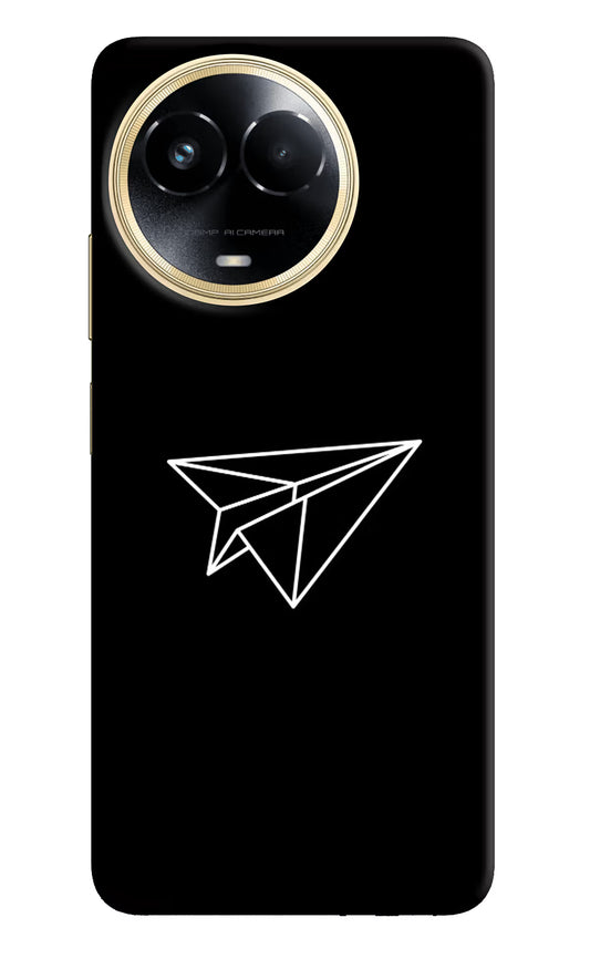 Paper Plane White Realme 11 5G/11X 5G/C67 Hard Case Back Cover by Casekaro
