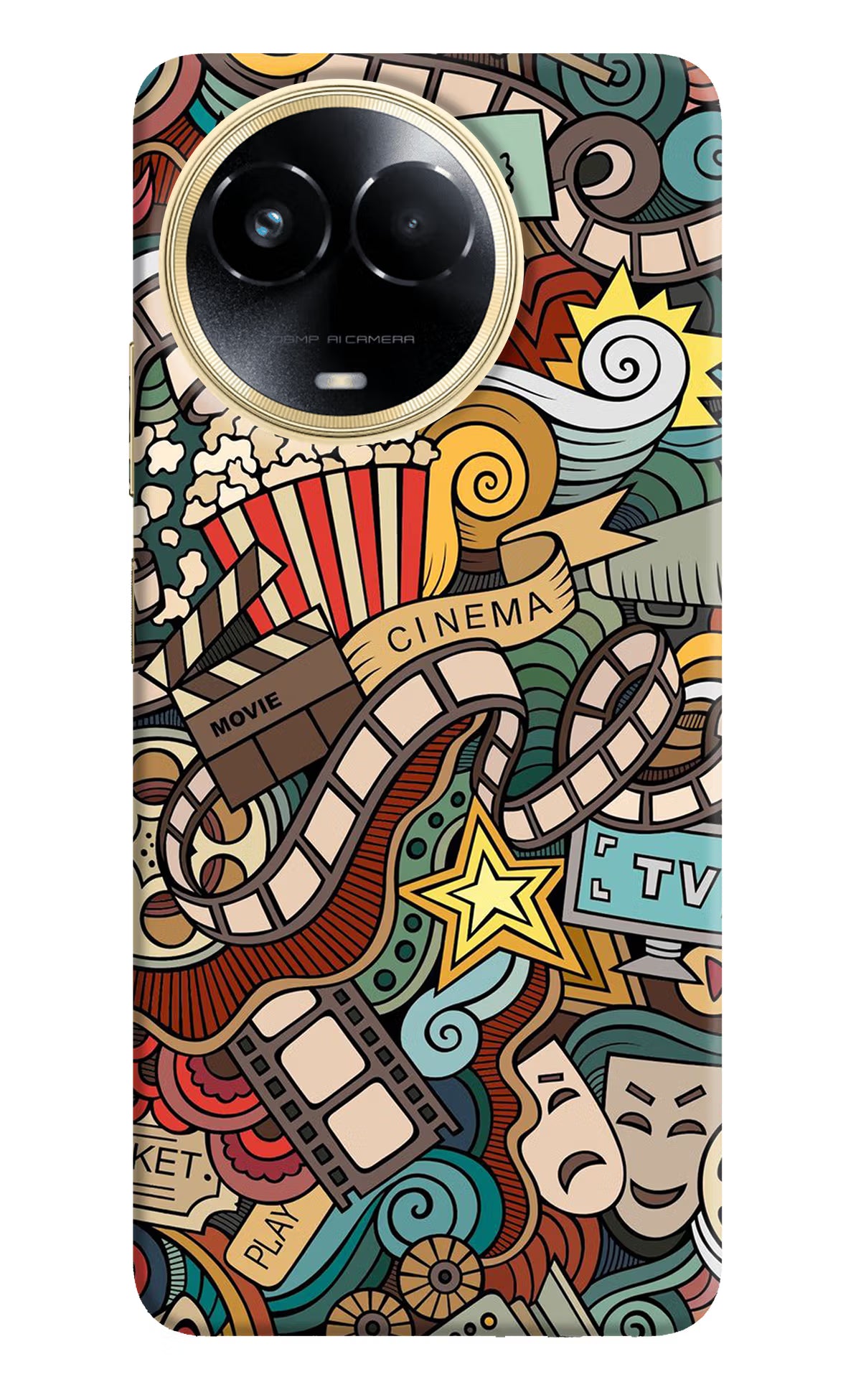Cinema Abstract Realme 11 5G/11X 5G/C67 Hard Case Back Cover by Casekaro