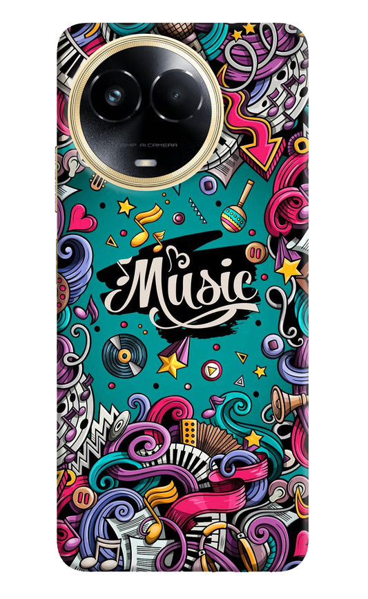 Music Graffiti Realme 11 5G/11X 5G/C67 Hard Case Back Cover by Casekaro