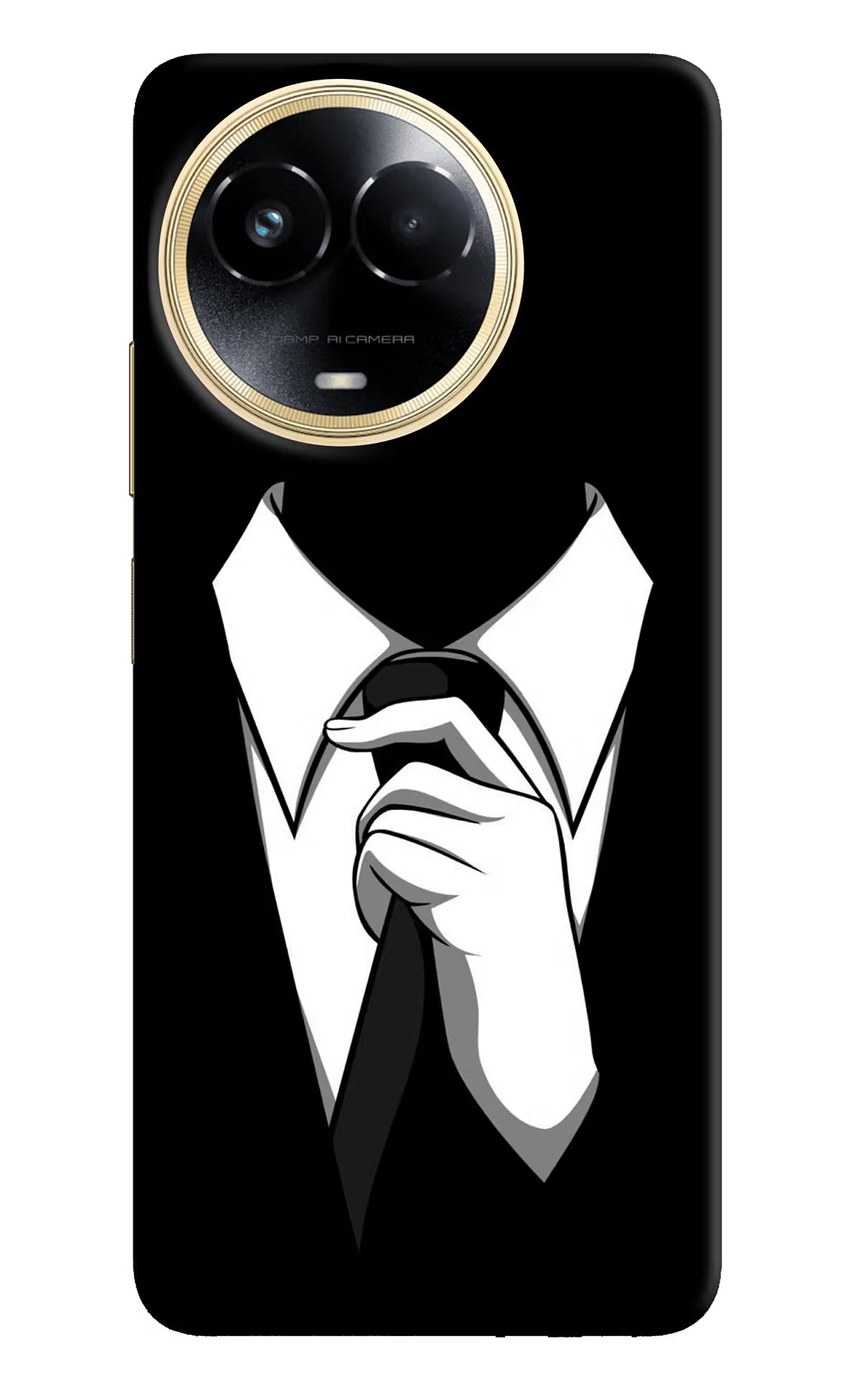 Black Tie Realme 11 5G/11X 5G/C67 Hard Case Back Cover by Casekaro