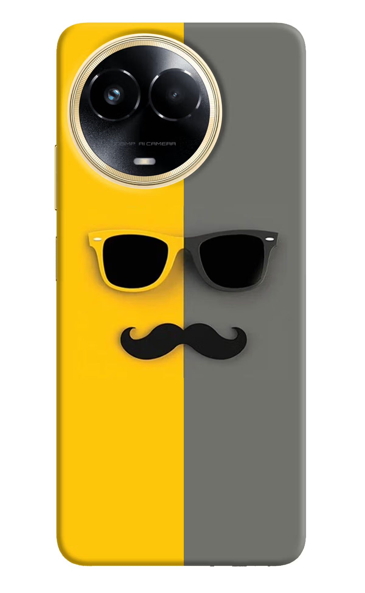 Sunglasses with Mustache Realme 11 5G/11X 5G/C67 Hard Case Back Cover by Casekaro