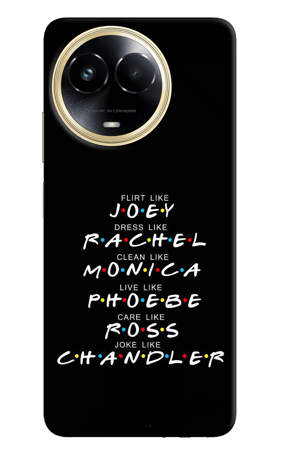FRIENDS Character Realme 11 5G/11X 5G/C67 Back Cover, Hard case