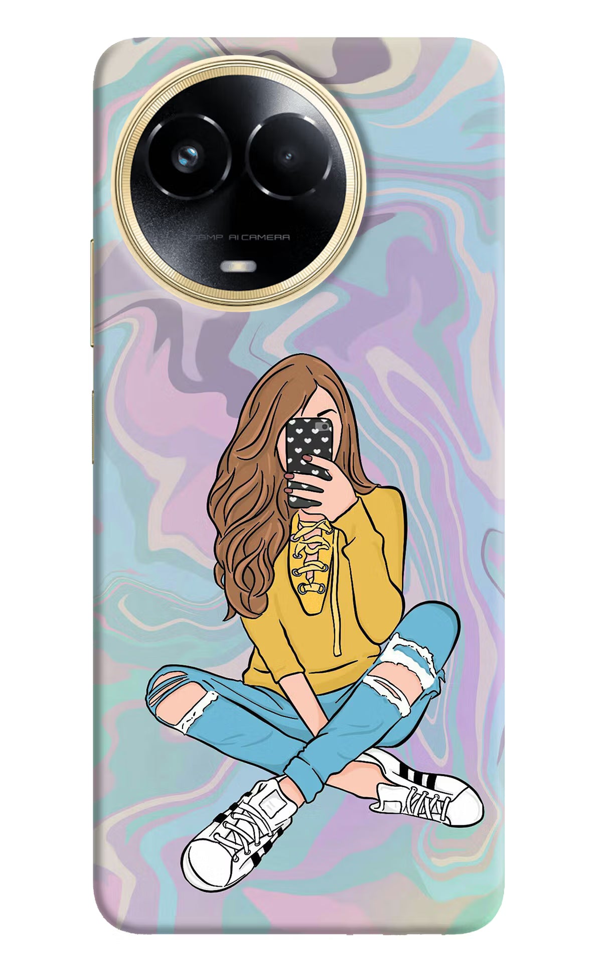 Selfie Girl Realme 11 5G/11X 5G/C67 Hard Case Back Cover by Casekaro
