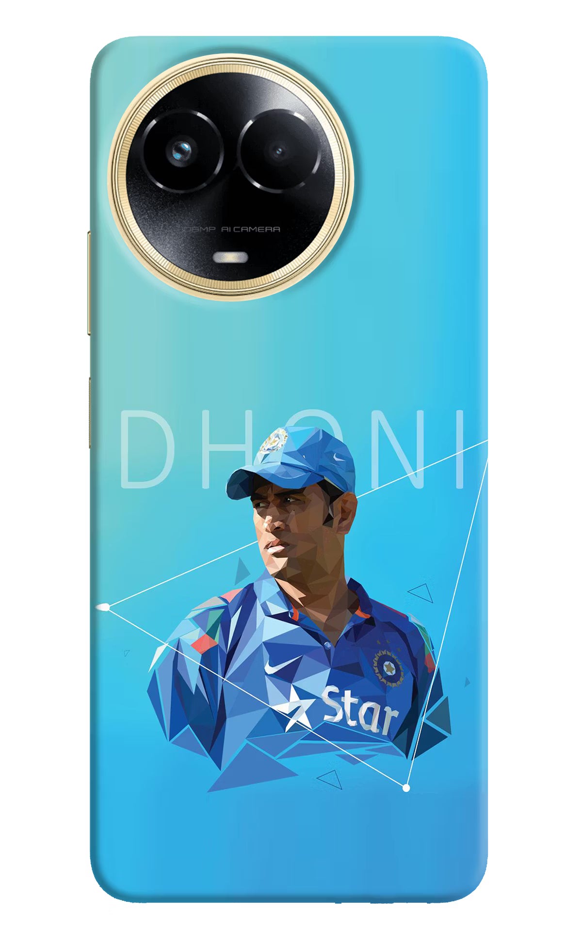 Dhoni Artwork Realme 11 5G/11X 5G/C67 Hard Case Back Cover by Casekaro