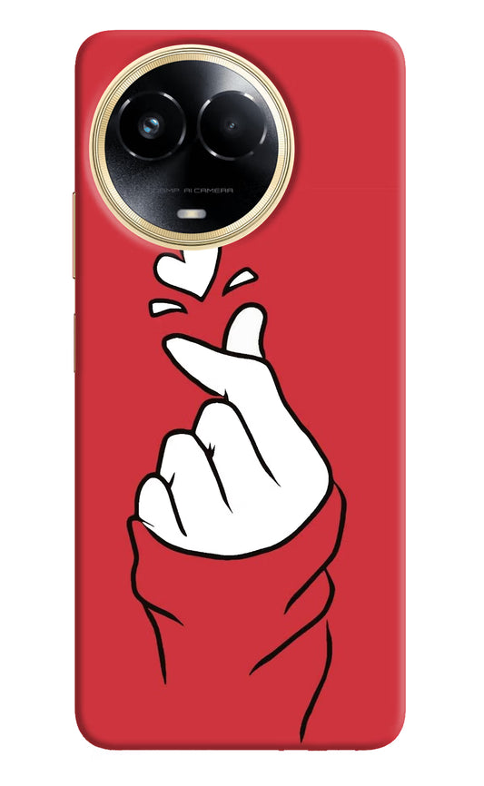 Korean Love Sign Realme 11 5G/11X 5G/C67 Hard Case Back Cover by Casekaro