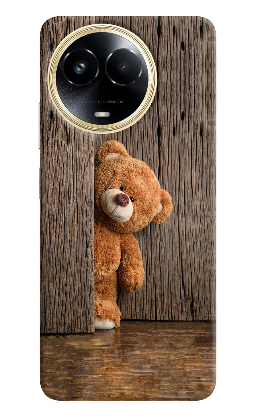 Teddy Wooden Realme 11 5G/11X 5G/C67 Back Cover, Hard case