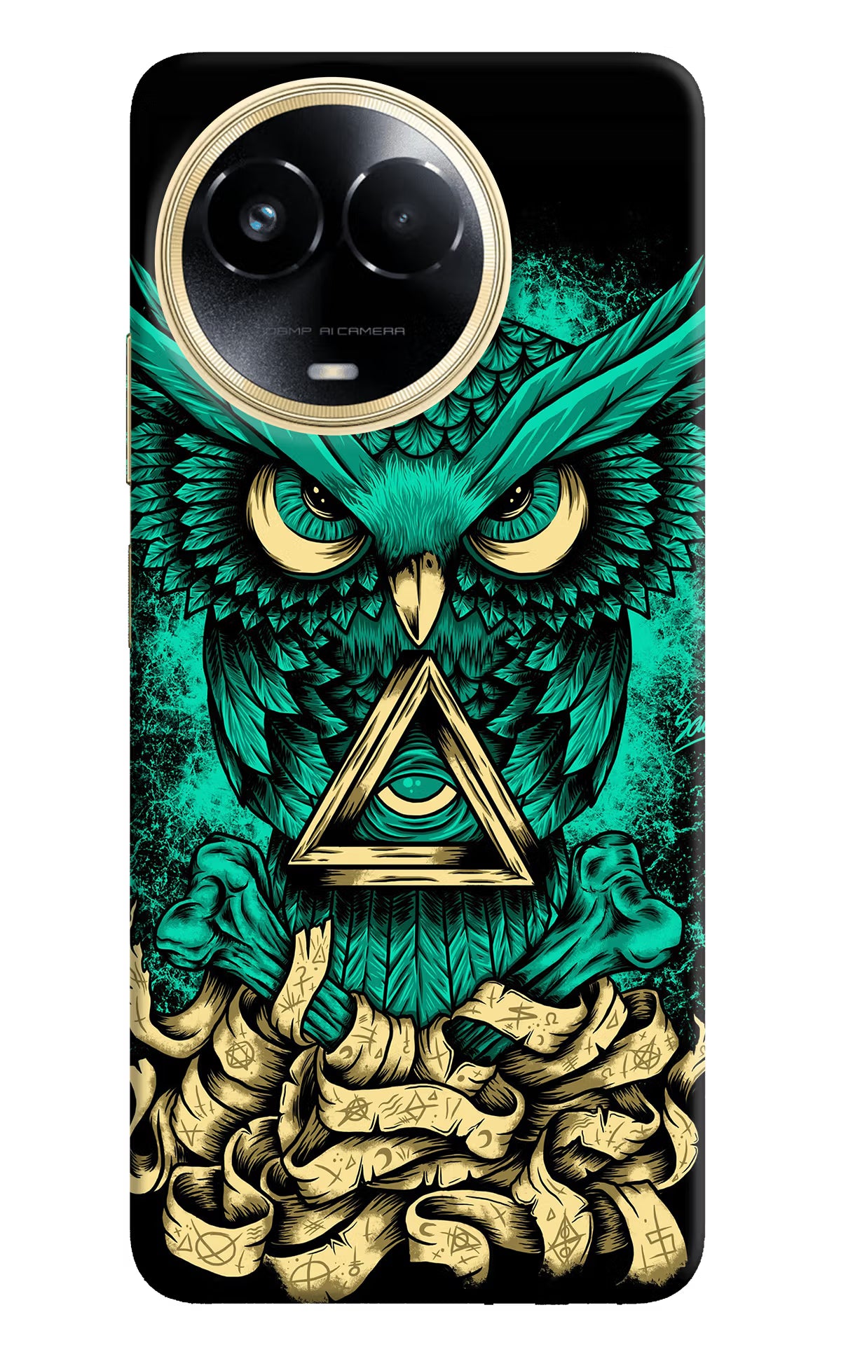 Green Owl Realme 11 5G/11X 5G/C67 Hard Case Back Cover by Casekaro