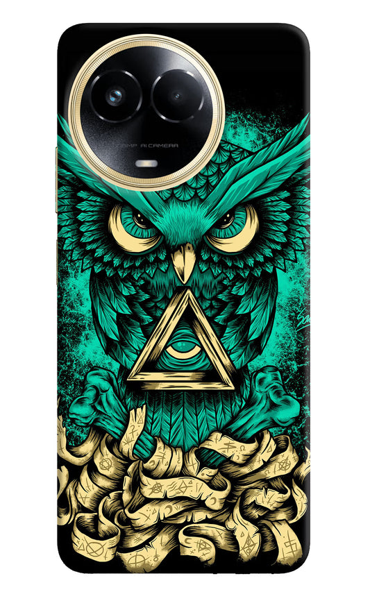 Green Owl Realme 11 5G/11X 5G/C67 Hard Case Back Cover by Casekaro