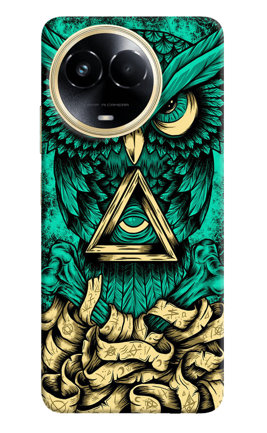 Green Owl Realme 11 5G/11X 5G/C67 Hard Case Back Cover by Casekaro
