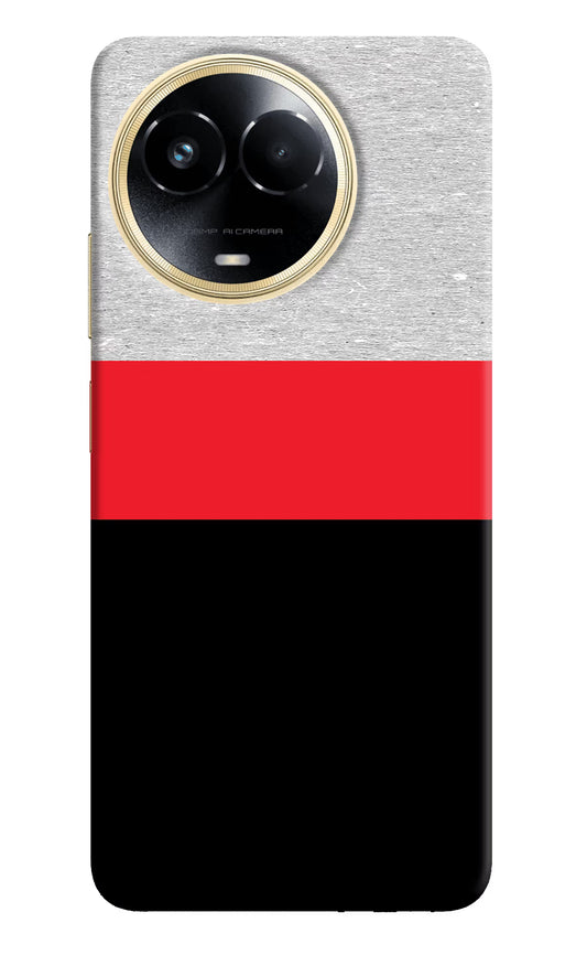 Tri Color Pattern Realme 11 5G/11X 5G/C67 Hard Case Back Cover by Casekaro