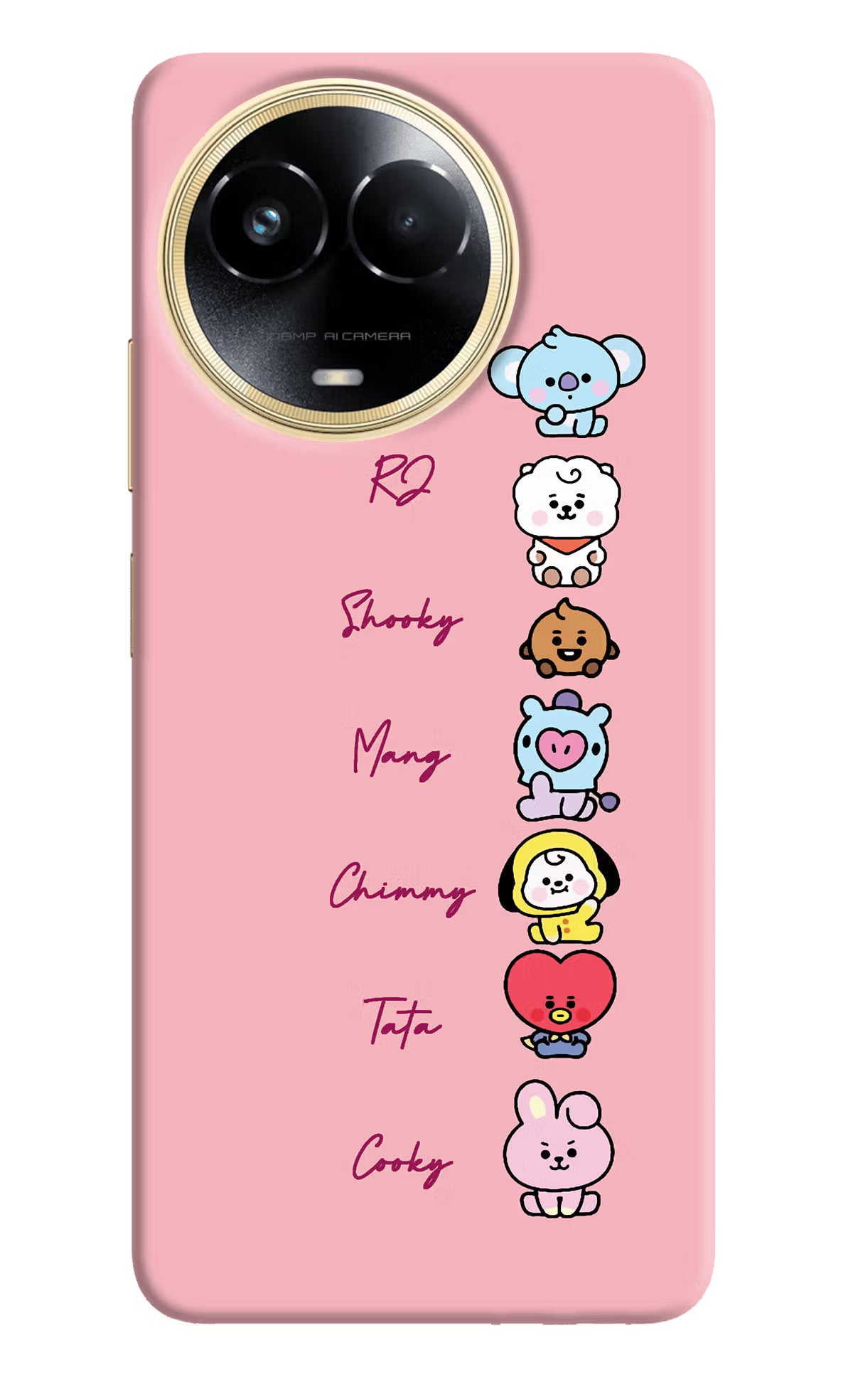 BTS names Realme 11 5G/11X 5G/C67 Hard Case Back Cover by Casekaro