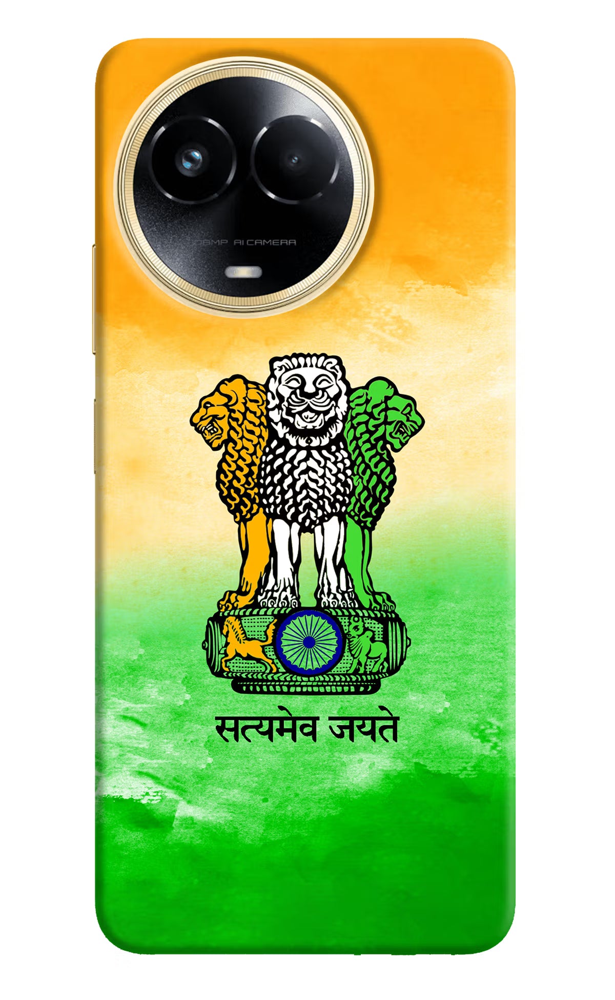 Satyamev Jayate Flag Realme 11 5G/11X 5G/C67 Hard Case Back Cover by Casekaro