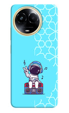 Cute Astronaut Chilling Realme 11 5G/11X 5G/C67 Hard Case Back Cover by Casekaro