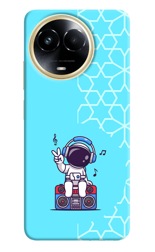 Cute Astronaut Chilling Realme 11 5G/11X 5G/C67 Hard Case Back Cover by Casekaro