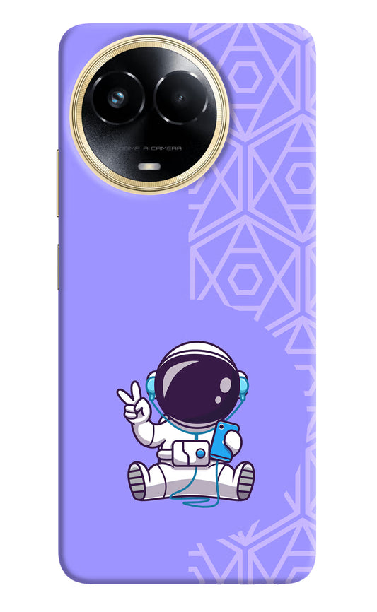 Cute Astronaut Chilling Realme 11 5G/11X 5G/C67 Hard Case Back Cover by Casekaro