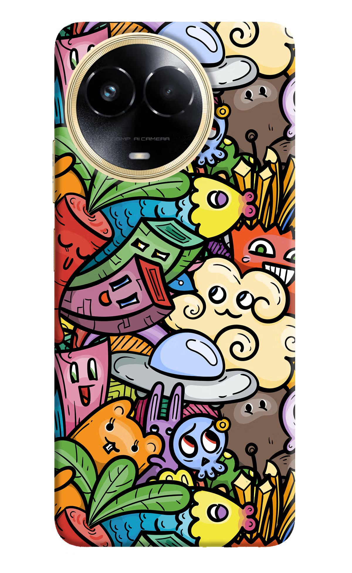 Veggie Doodle Realme 11 5G/11X 5G/C67 Hard Case Back Cover by Casekaro