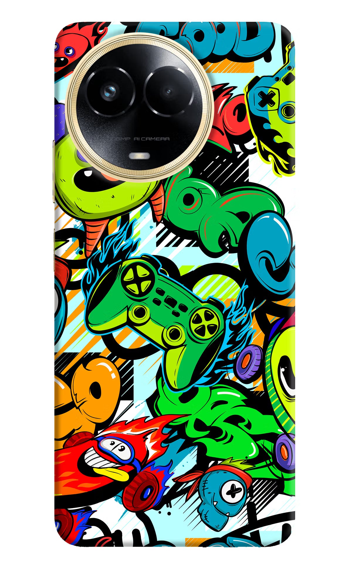 Game Doodle Realme 11 5G/11X 5G/C67 Hard Case Back Cover by Casekaro