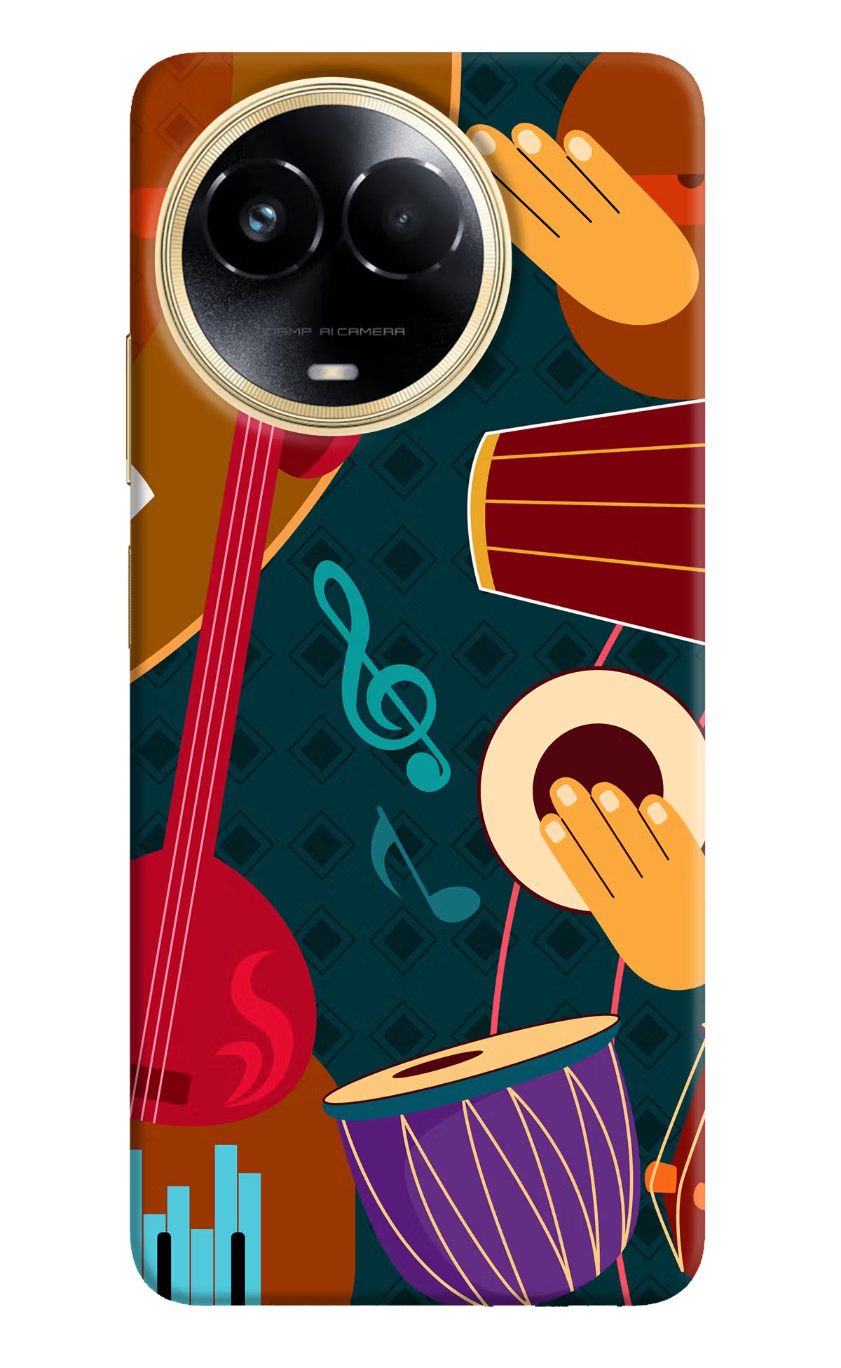 Music Instrument Realme 11 5G/11X 5G/C67 Hard Case Back Cover by Casekaro