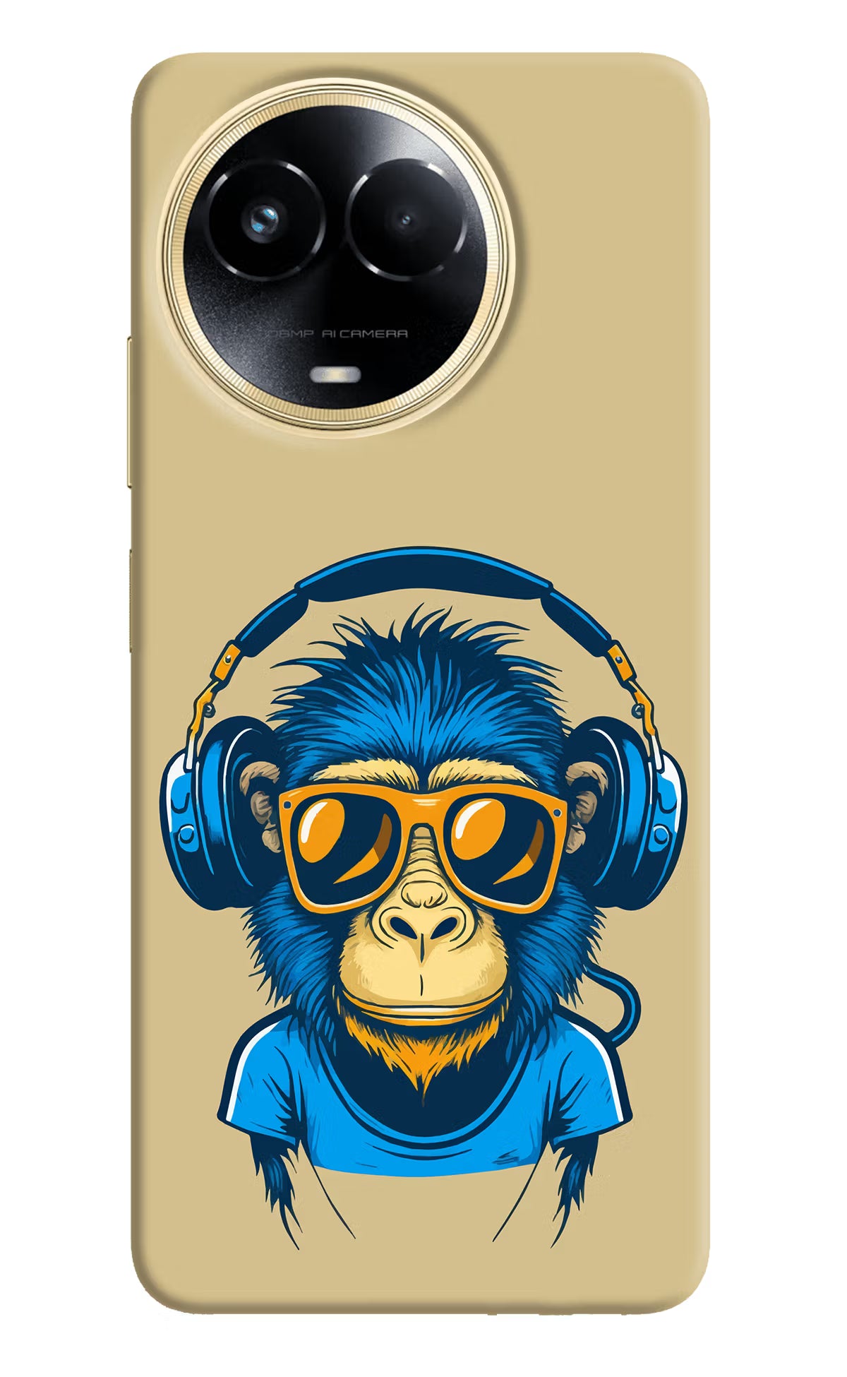 Monkey Headphone Realme 11 5G/11X 5G/C67 Hard Case Back Cover by Casekaro