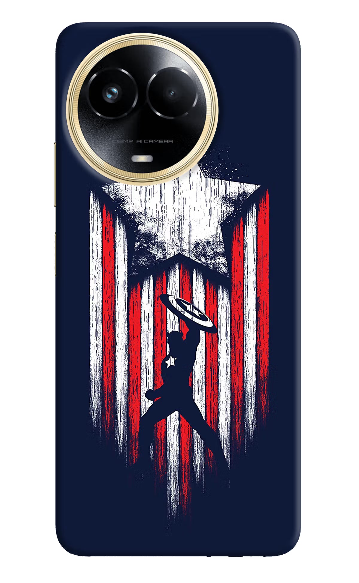 Captain America Marvel Art Realme 11 5G/11X 5G/C67 Hard Case Back Cover by Casekaro