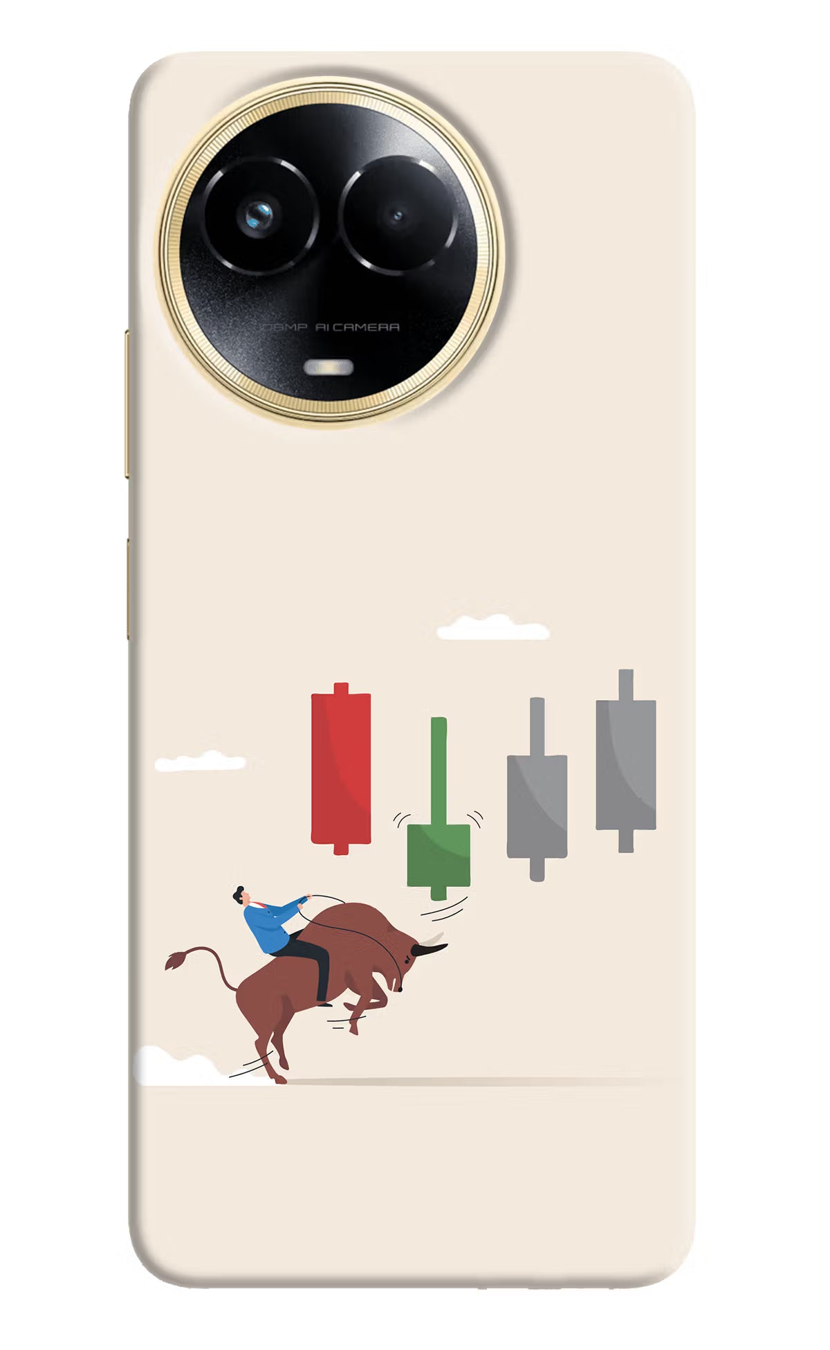 Bull Trading Momentum Realme 11 5G/11X 5G/C67 Hard Case Back Cover by Casekaro