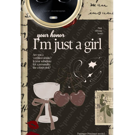 I am just a girl Realme 11 5G/11X 5G/C67 Hard Case Back Cover by Casekaro