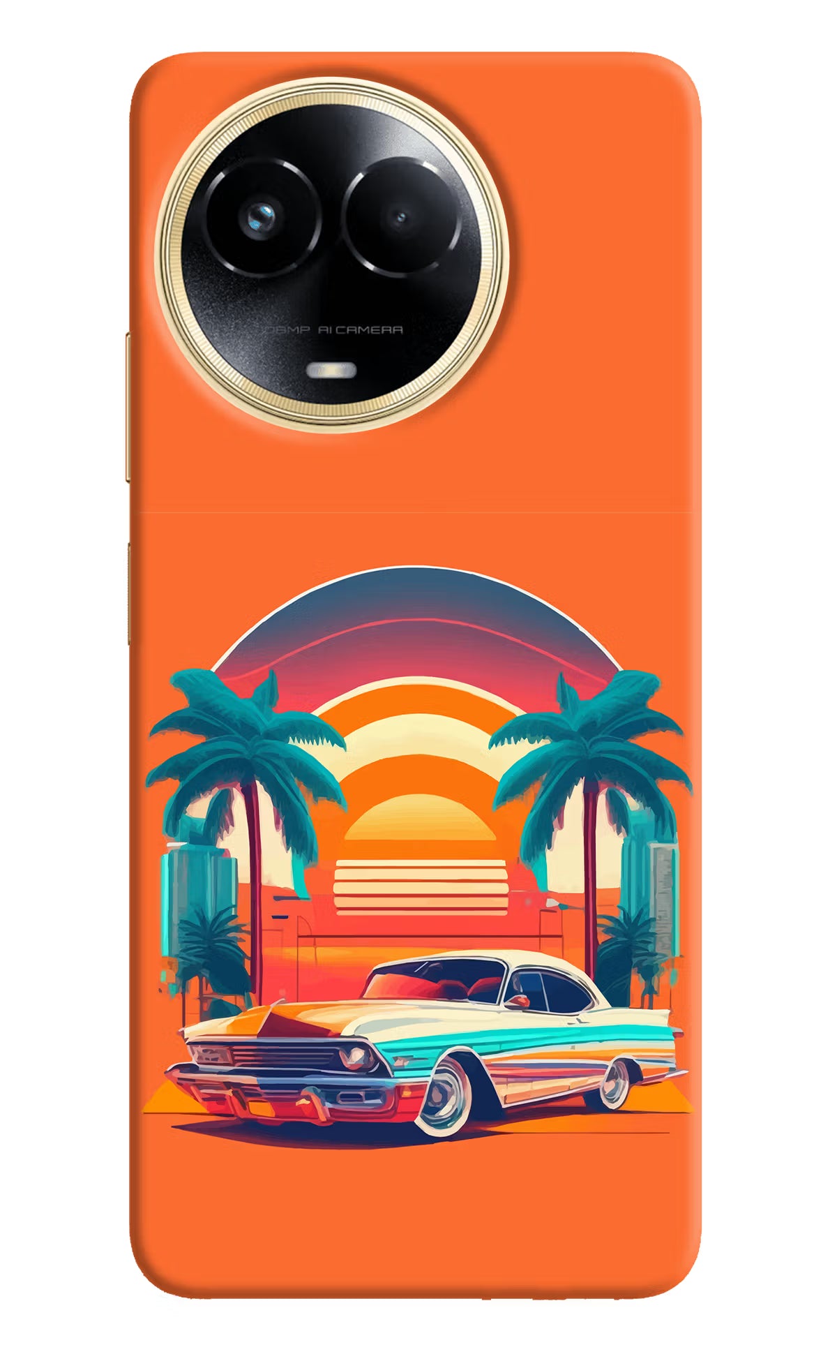Palm Drive 80s Realme 11 5G/11X 5G/C67 Hard Case Back Cover by Casekaro