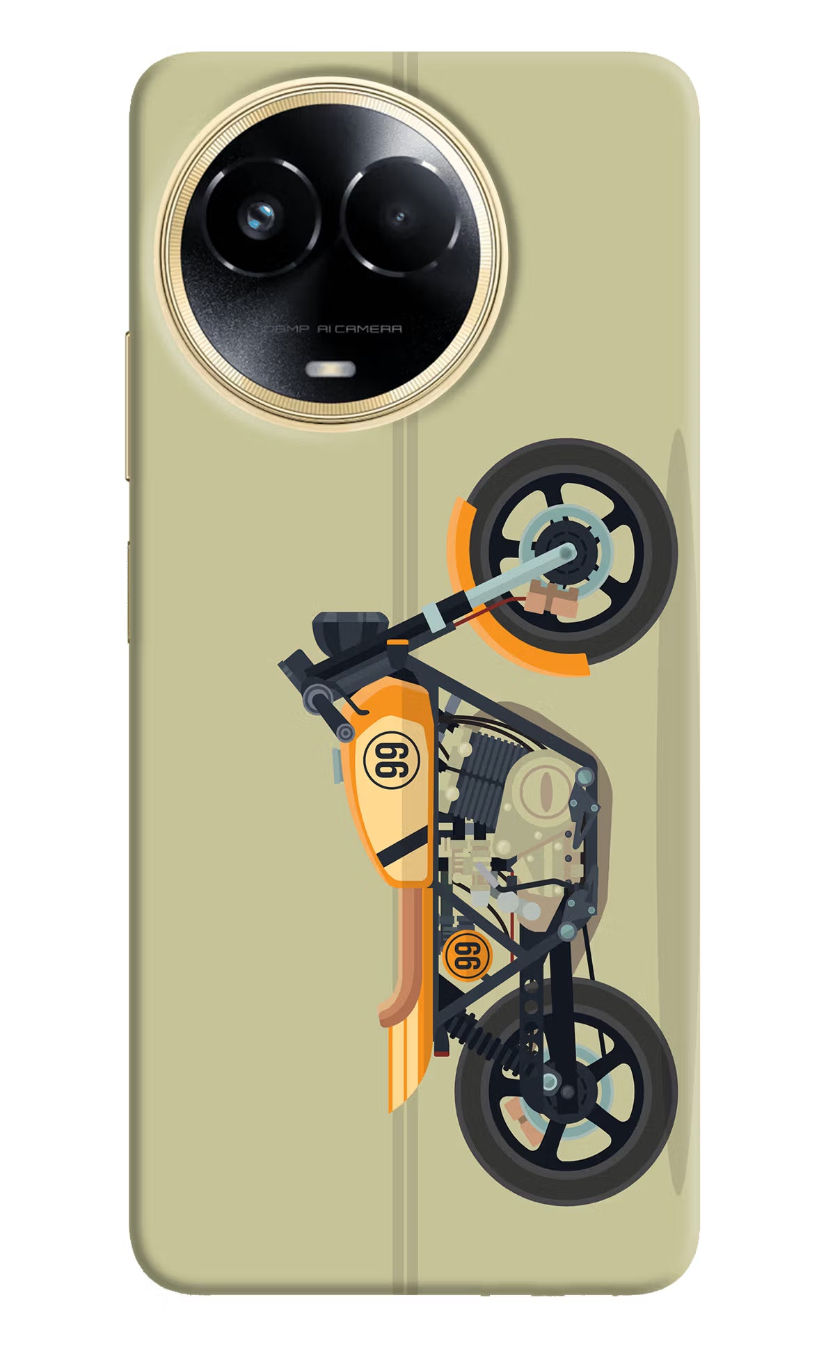 Vertical Speedster Realme 11 5G/11X 5G/C67 Hard Case Back Cover by Casekaro