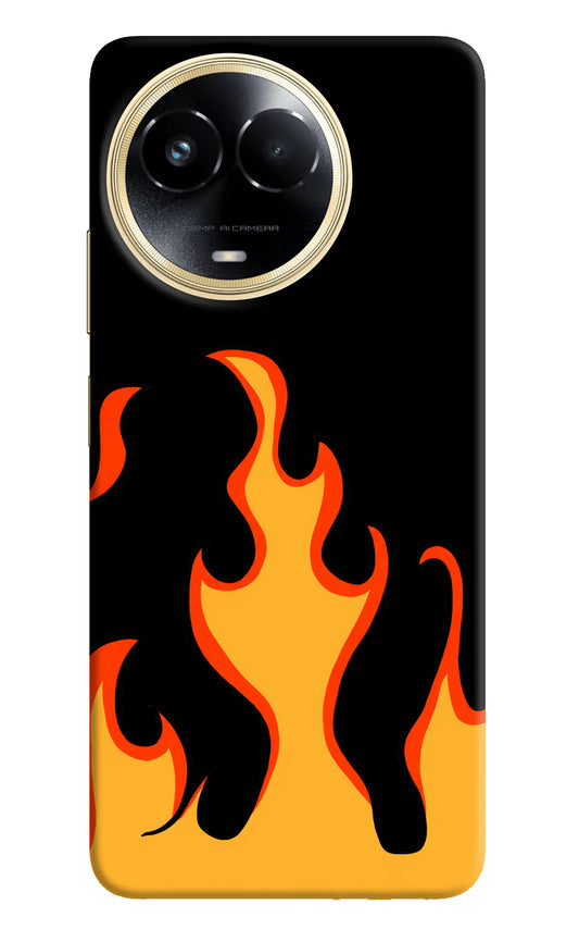 Fired Up – Black Realme 11 5G/11X 5G/C67 Hard Case Back Cover by Casekaro