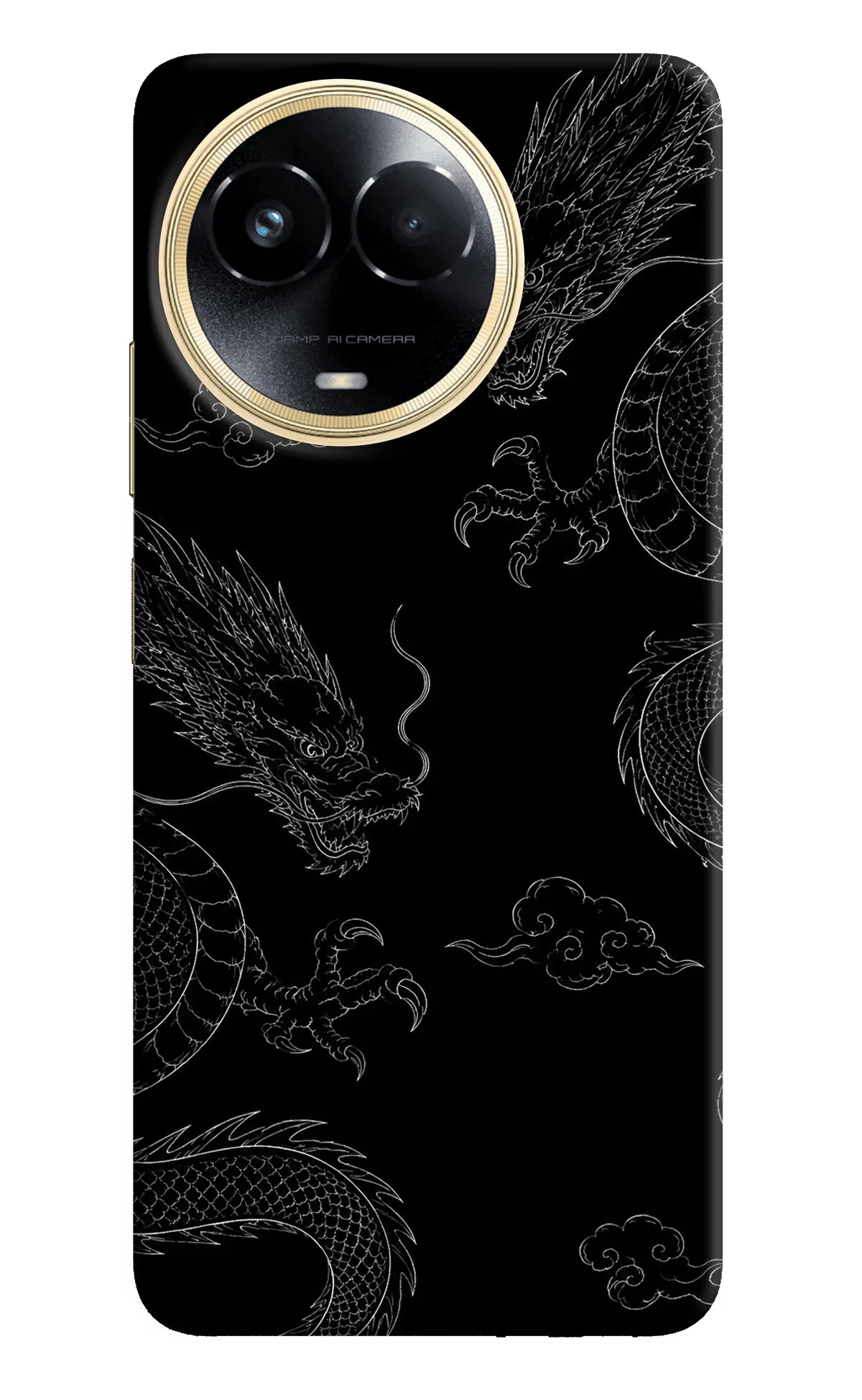 Twin Dragons Realme 11 5G/11X 5G/C67 Hard Case Back Cover by Casekaro