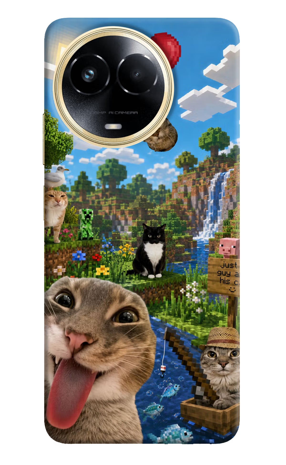 Minecraft Cat Chaos Realme 11 5G/11X 5G/C67 Back Cover