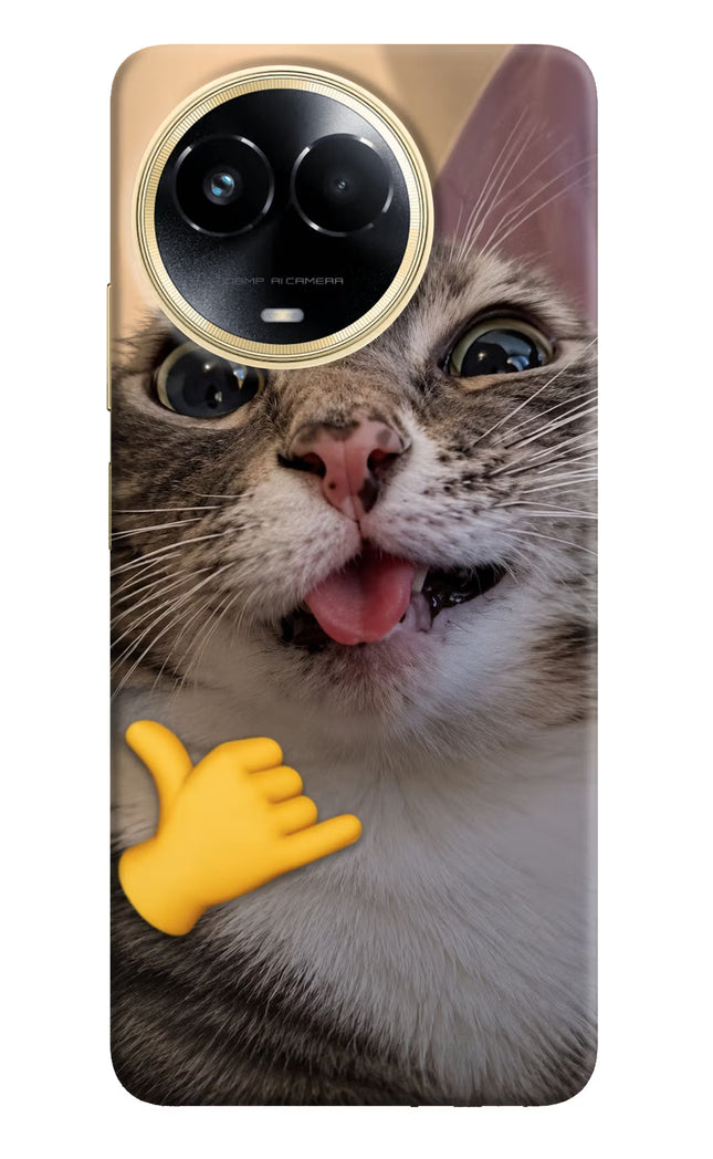 Silly Cat Call Realme 11 5G/11X 5G/C67 Hard Case Back Cover by Casekaro