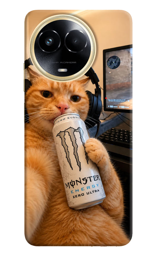 Gamer Cat Energy Realme 11 5G/11X 5G/C67 Hard Case Back Cover by Casekaro