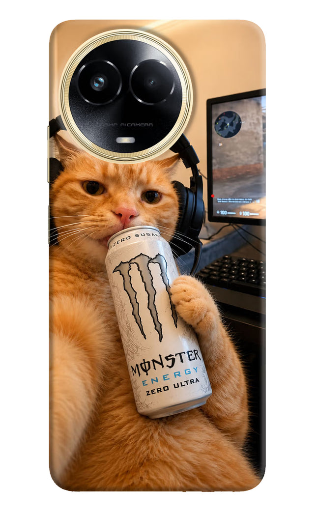 Gamer Cat Energy Realme 11 5G/11X 5G/C67 Hard Case Back Cover by Casekaro