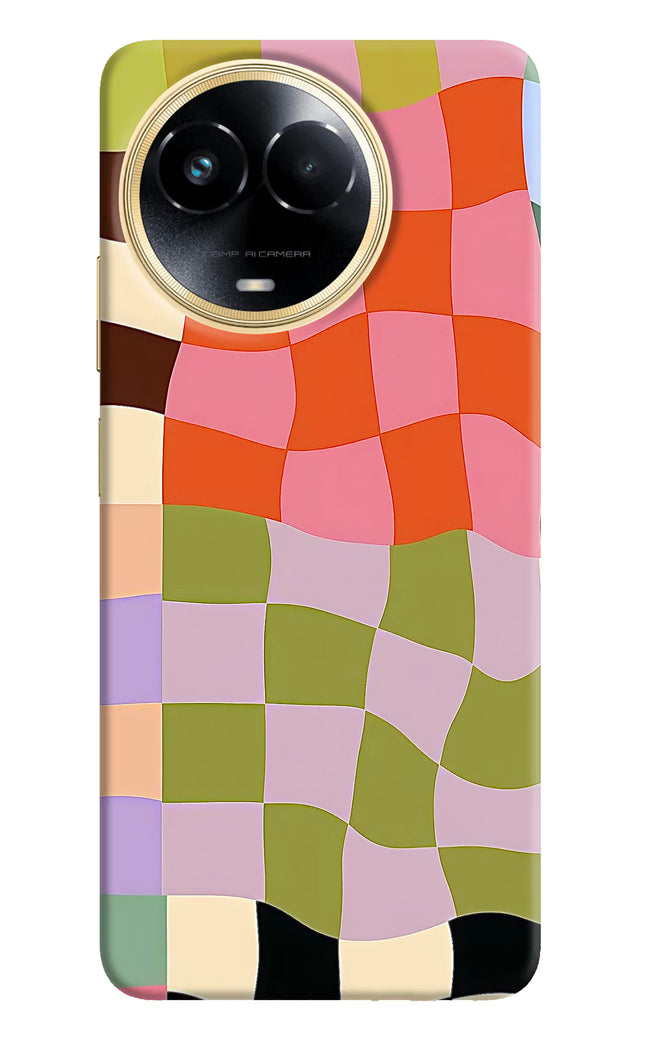 Wavy Grid Realme 11 5G/11X 5G/C67 Hard Case Back Cover by Casekaro