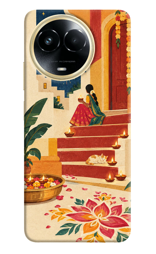 Diwali Rangoli Realme 11 5G/11X 5G/C67 Hard Case Back Cover by Casekaro