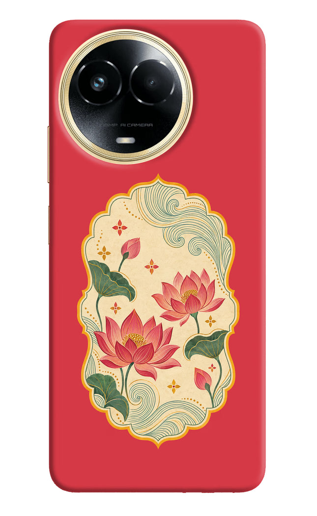 Pink Lotus Realme 11 5G/11X 5G/C67 Hard Case Back Cover by Casekaro