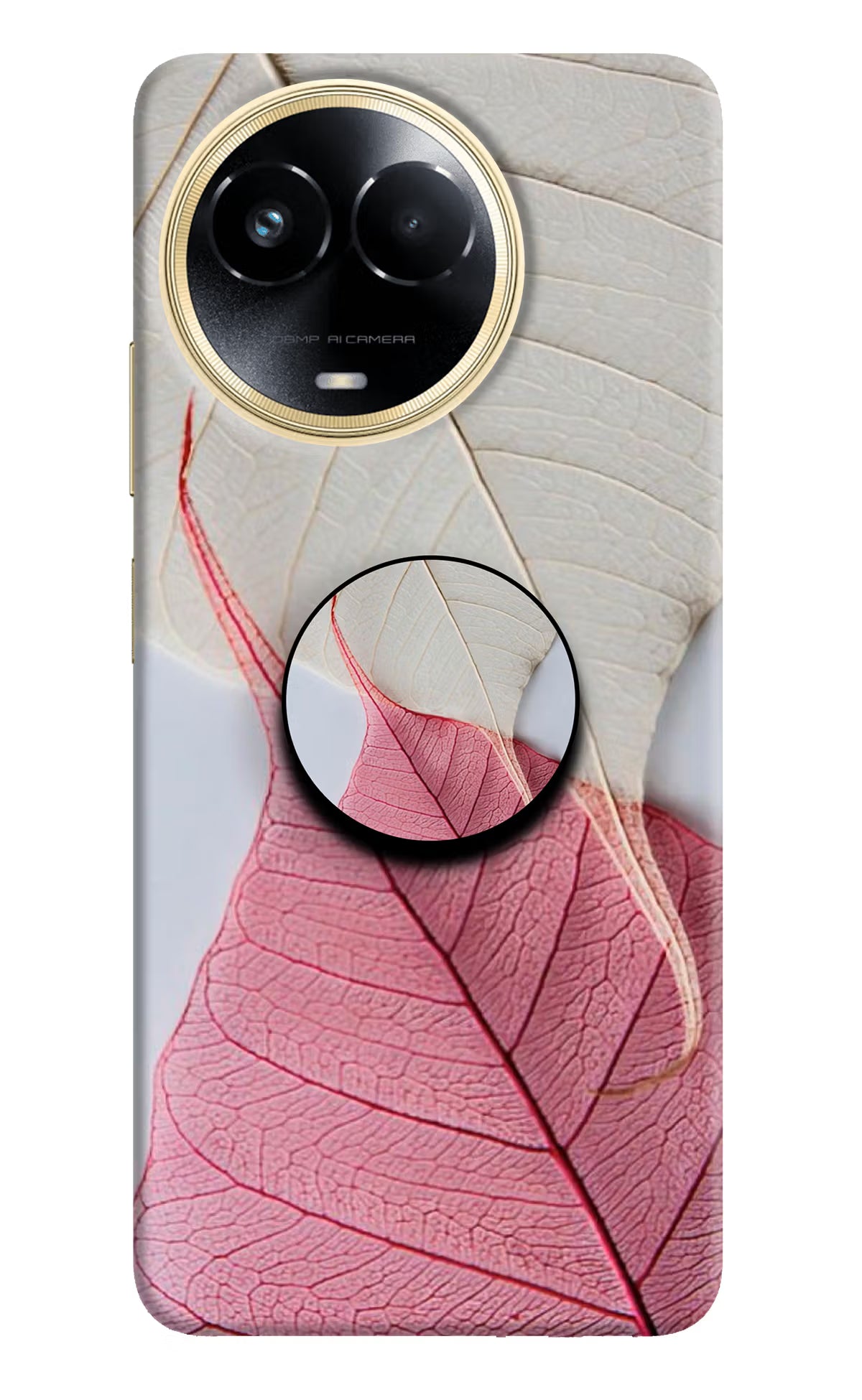 White Pink Leaf Realme 11 5G/11X 5G/C67 Pop Case by Casekaro