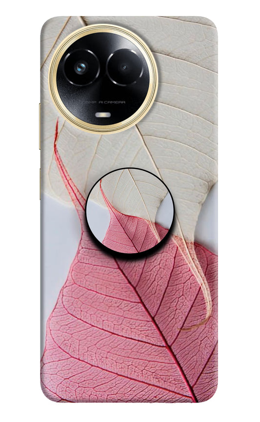 White Pink Leaf Realme 11 5G/11X 5G/C67 Pop Case by Casekaro