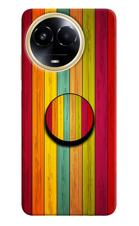 Multicolor Wooden Realme 11 5G/11X 5G/C67 Pop Case by Casekaro
