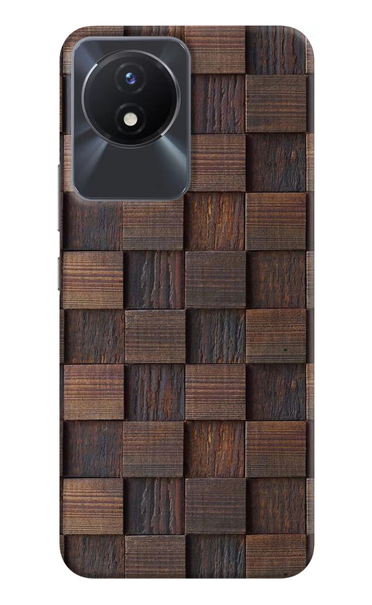 Wooden Cube Design Vivo Y02/Y02T Hard Case Back Cover by Casekaro
