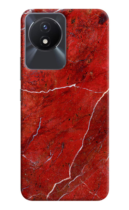 Red Marble Design Vivo Y02/Y02T Hard Case Back Cover by Casekaro