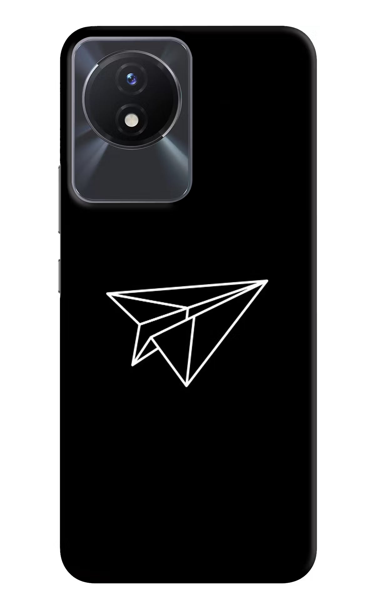 Paper Plane White Vivo Y02/Y02T Hard Case Back Cover by Casekaro