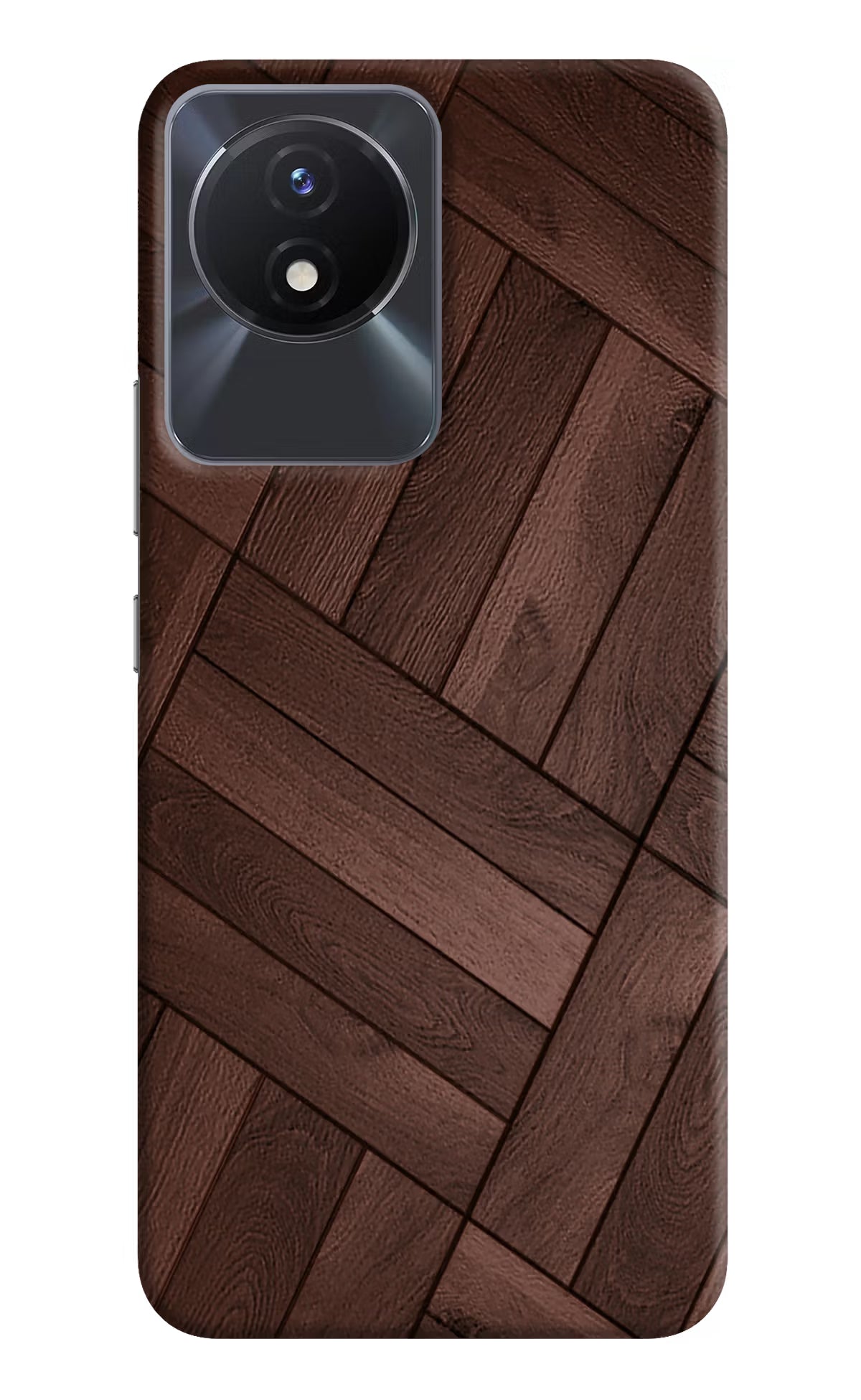 Wooden Texture Design Vivo Y02/Y02T Hard Case Back Cover by Casekaro