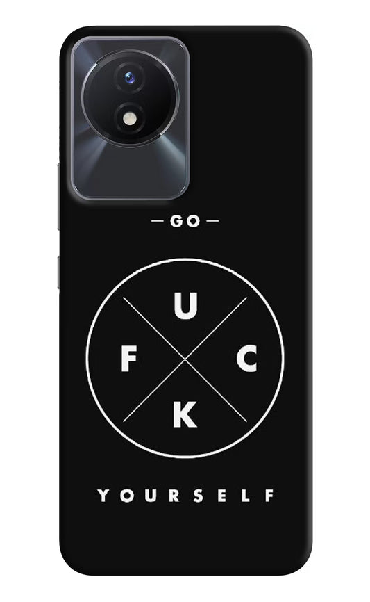 Go Fuck Yourself Vivo Y02/Y02T Hard Case Back Cover by Casekaro
