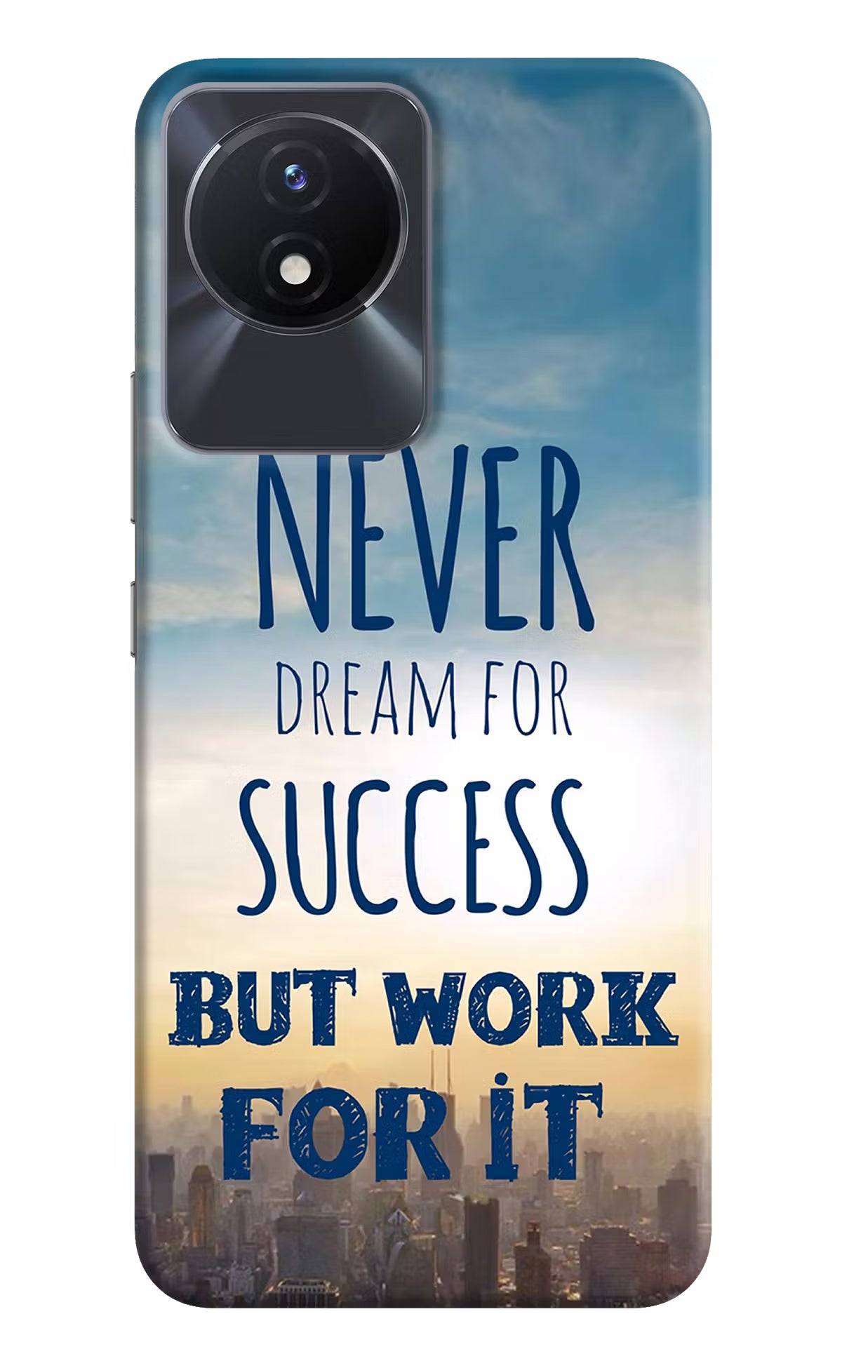 Never Dream For Success But Work For It Vivo Y02/Y02T Hard Case Back Cover by Casekaro